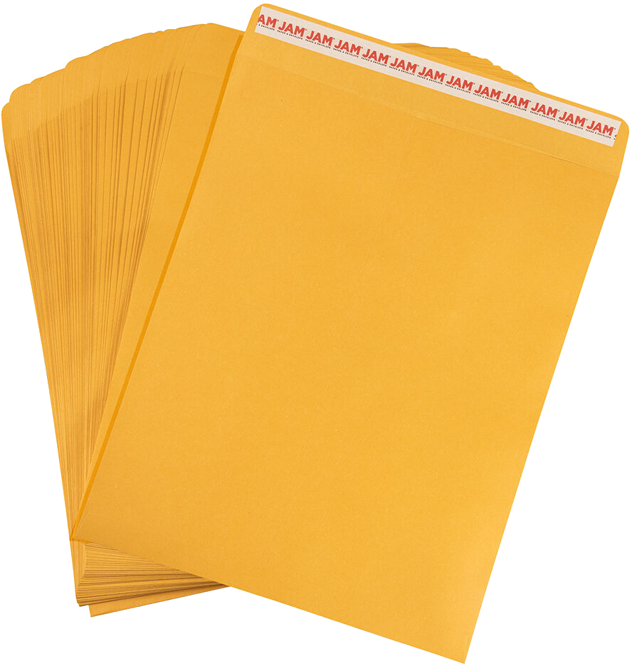 Brown Kraft 28lb 11 1/2 x 14 1/2 Open End Envelopes with Peel & Seal