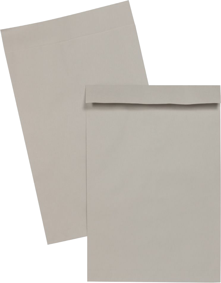 Gray Kraft 28lb 15 x 22 Open End Envelopes