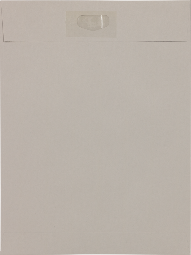 Gray Kraft 28lb 9 x 12 Open End Envelopes