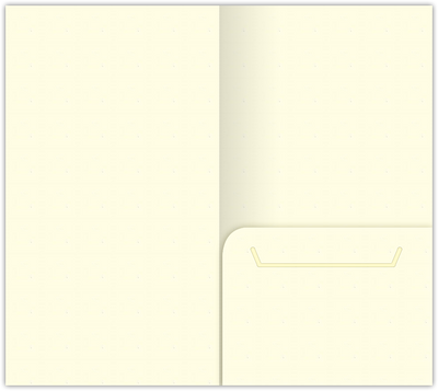 Vanilla Vellum 80lb 3 3/8 x 6 One Pocket Key Card Holders with 2 1/2 Inch Pocket