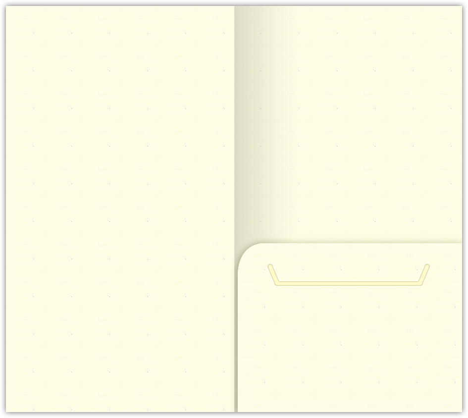 Vanilla Vellum 80lb 3 3/8 x 6 One Pocket Key Card Holders with 2 1/2 Inch Pocket
