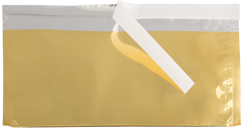 Gold Foil 32lb #10 Square Flap (4 1/8 x 9 1/2) with Peel & Seal