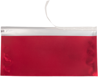 Red Foil 32lb #10 Square Flap (4 1/8 x 9 1/2) with Peel & Seal