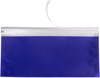 Blue Foil 32lb #10 Square Flap (4 1/8 x 9 1/2) with Peel & Seal