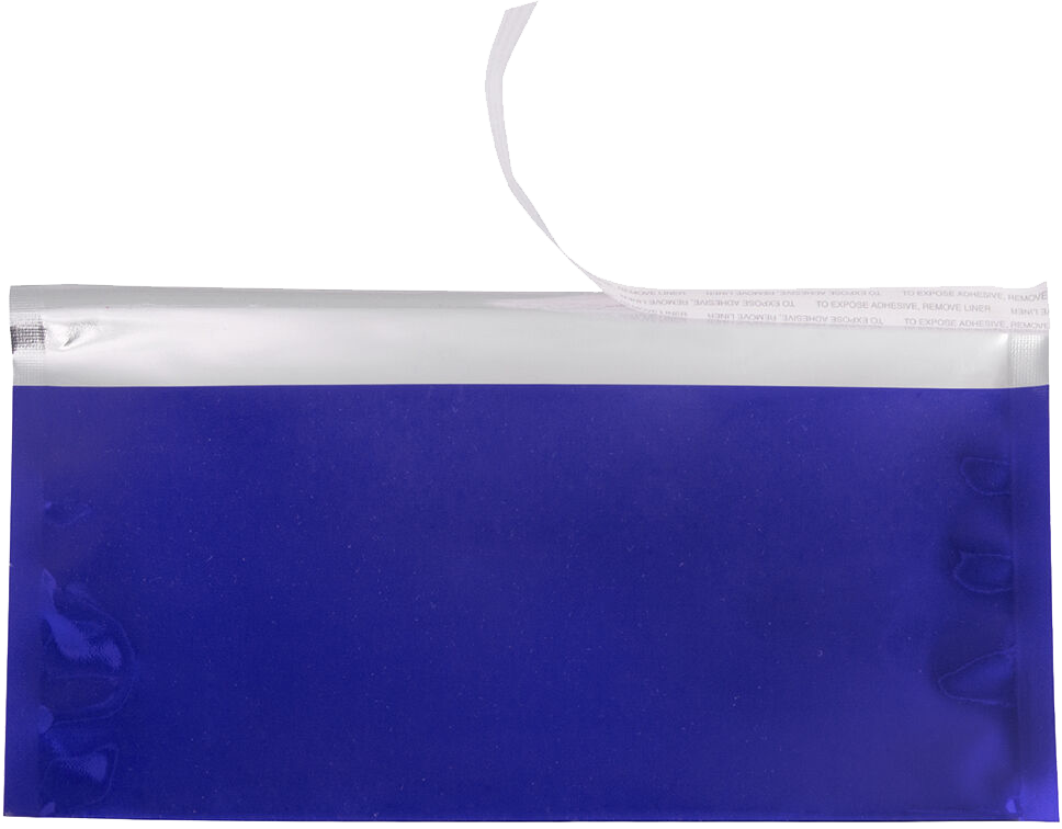 Blue Foil 32lb #10 Square Flap (4 1/8 x 9 1/2) with Peel & Seal