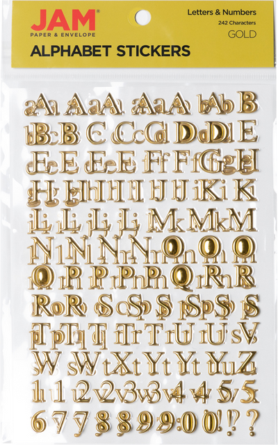 Gold Foil Alphabet Stickers