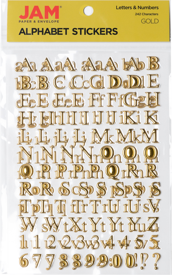 Gold Foil Alphabet Stickers