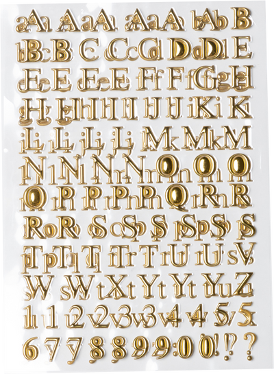 Gold Foil Alphabet Stickers
