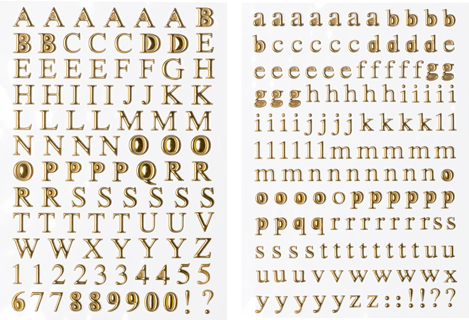 Gold Foil Alphabet Stickers