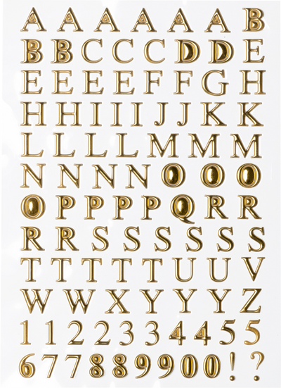 Gold Foil Alphabet Stickers