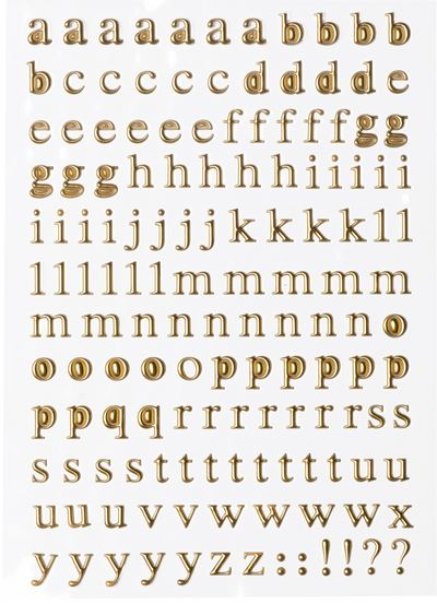 Gold Foil Alphabet Stickers