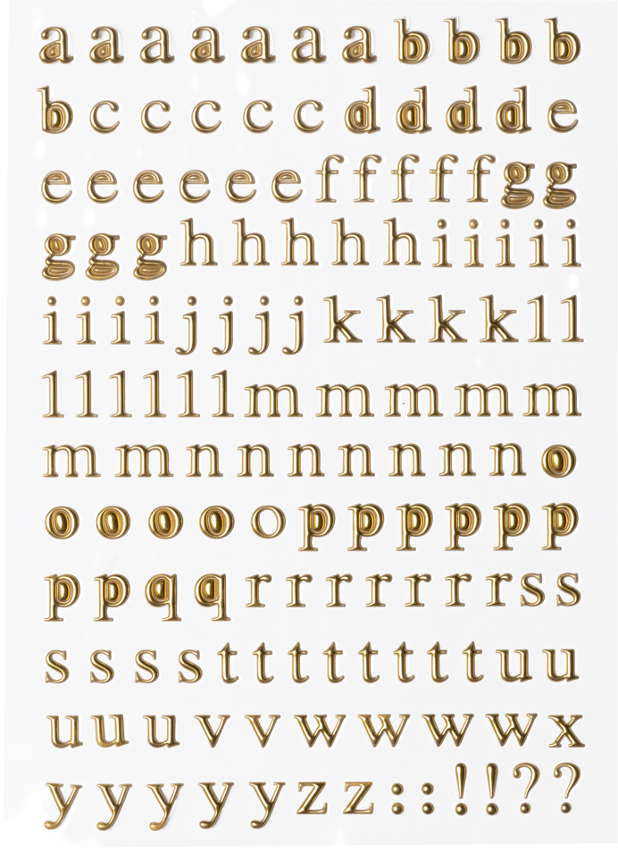 Gold Foil Alphabet Stickers