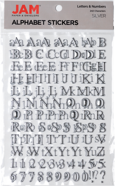 Silver Foil Alphabet Stickers