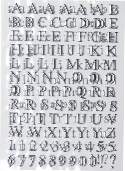 Silver Foil Alphabet Stickers