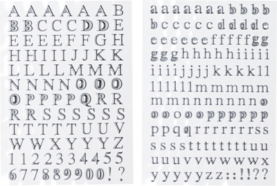 Silver Foil Alphabet Stickers