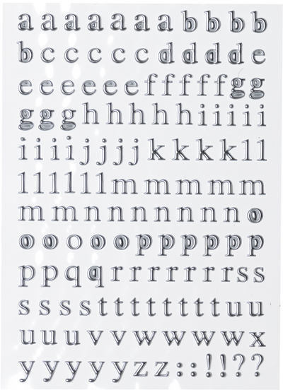 Silver Foil Alphabet Stickers