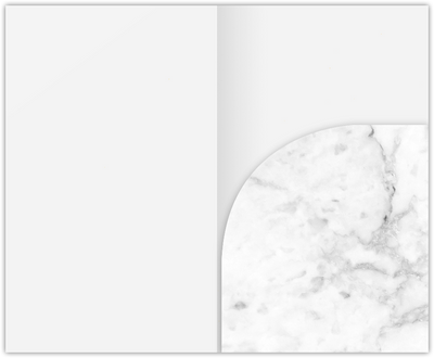 White with Ash Gray Marble Semi-Gloss 14pt C1S 2 3/4 x 4 1/2 One Curved Pocket Key Card Holders with 3 Inch Pocket