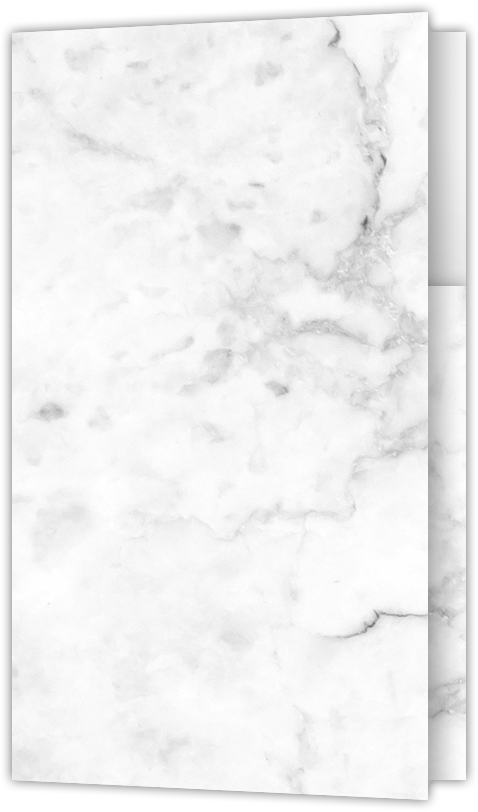 White with Ash Gray Marble Semi-Gloss 14pt C1S 2 3/4 x 4 1/2 One Curved Pocket Key Card Holders with 3 Inch Pocket