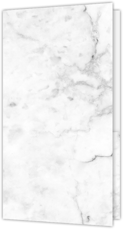 White with Ash Gray Marble Semi-Gloss 14pt C1S 3 3/8 x 6 One Pocket Key Card Holders with 2 1/2 Inch Pocket