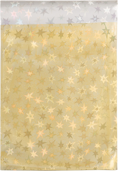 Gold Stars Foil 32lb 6 1/4 x 7 7/8 Invitation Envelopes with Peel & Seal
