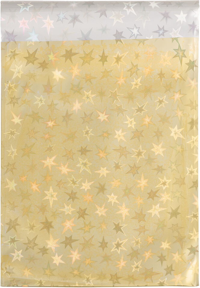 Gold Stars Foil 32lb 6 1/4 x 7 7/8 Invitation Envelopes with Peel & Seal