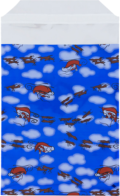 Blue Santa Foil 32lb 6 1/4 x 7 7/8 Invitation Envelopes with Peel & Seal