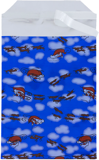 Blue Santa Foil 32lb 6 1/4 x 7 7/8 Invitation Envelopes with Peel & Seal