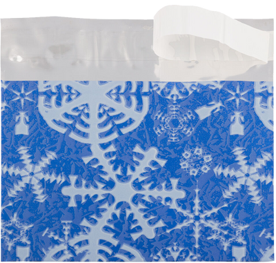 Blue Snowflake Foil 32lb 5 x 6 1/8 Invitation Envelopes with Peel & Seal