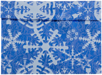 Blue Snowflake Foil 32lb 5 x 6 1/8 Invitation Envelopes with Peel & Seal