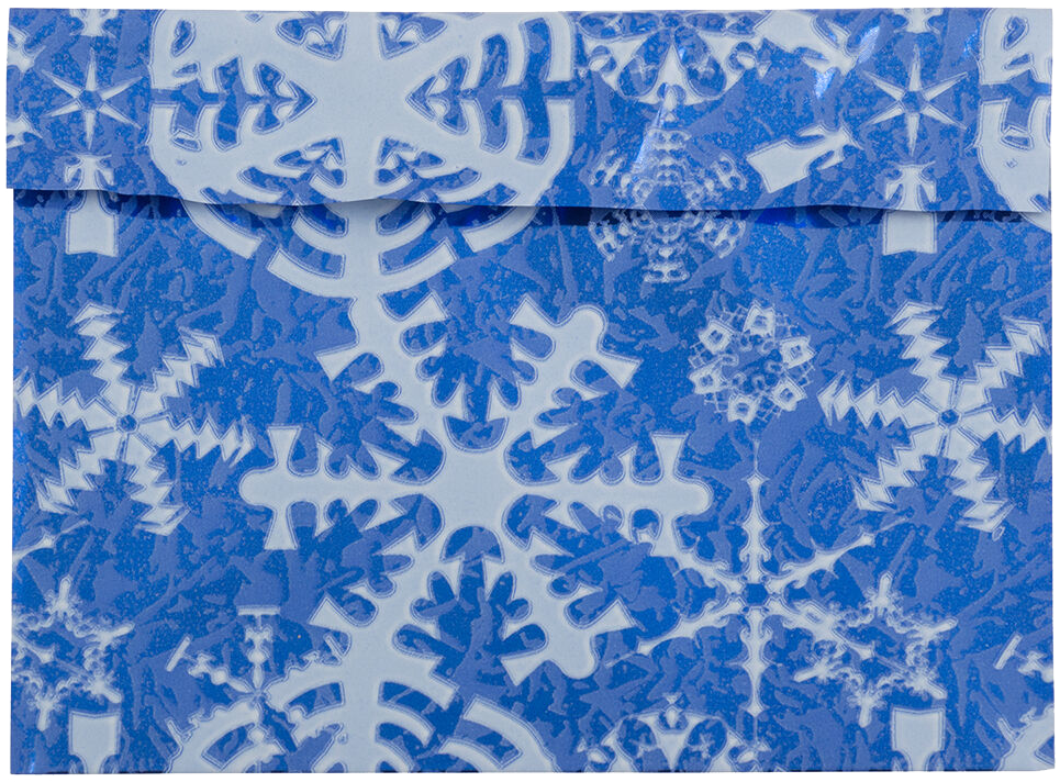 Blue Snowflake Foil 32lb 5 x 6 1/8 Invitation Envelopes with Peel & Seal