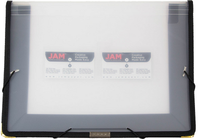 Clear 9 3/4 x 13 Plastic Portfolios with Fabric Edges and Elastic