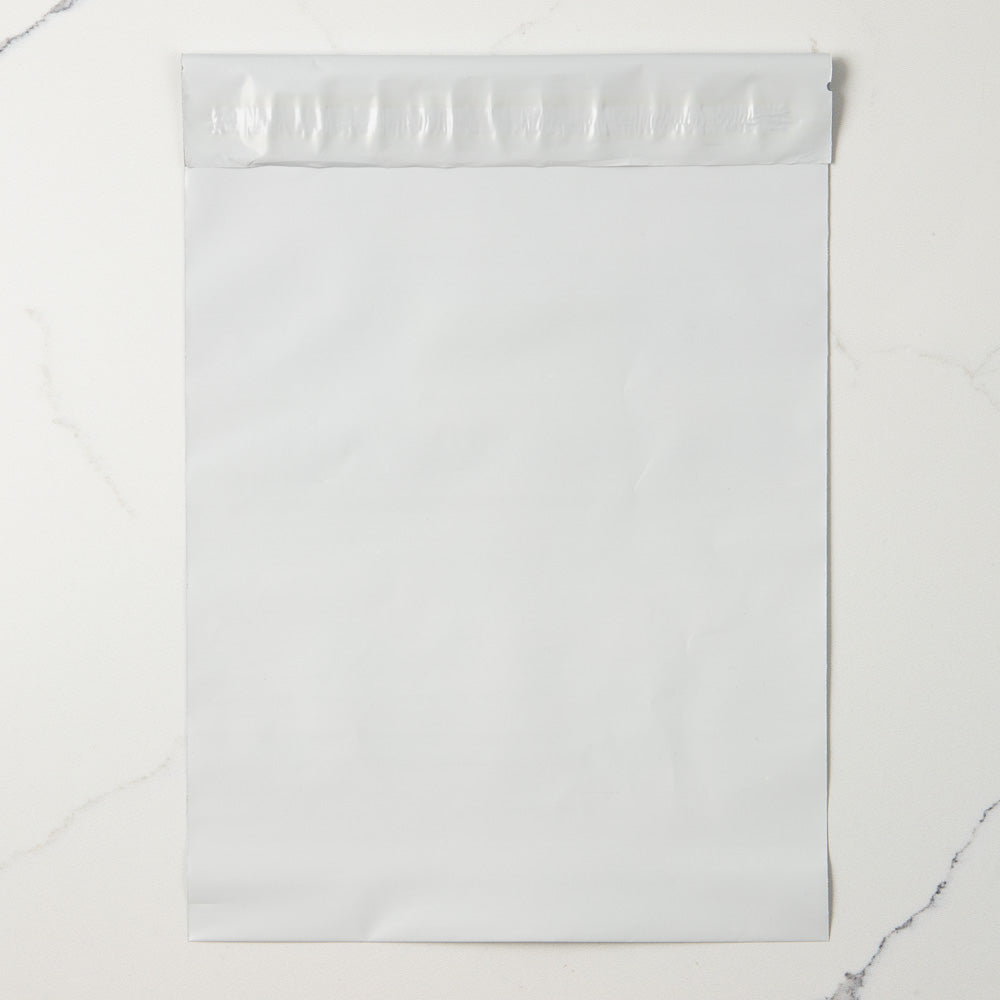 White 14lb 9 x 12 Poly Mailer with Peel & Seal