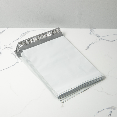 White 14lb 9 x 12 Poly Mailer with Peel & Seal