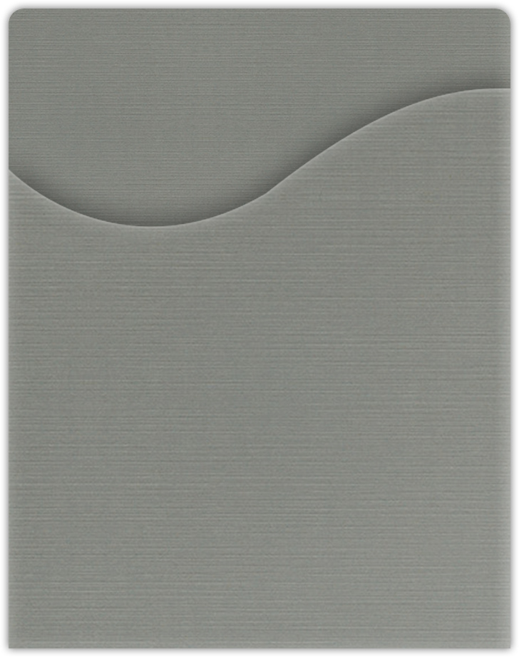 Sterling Gray Linen 9 x 11 1/2 Pocket Pages with Wavy Pocket