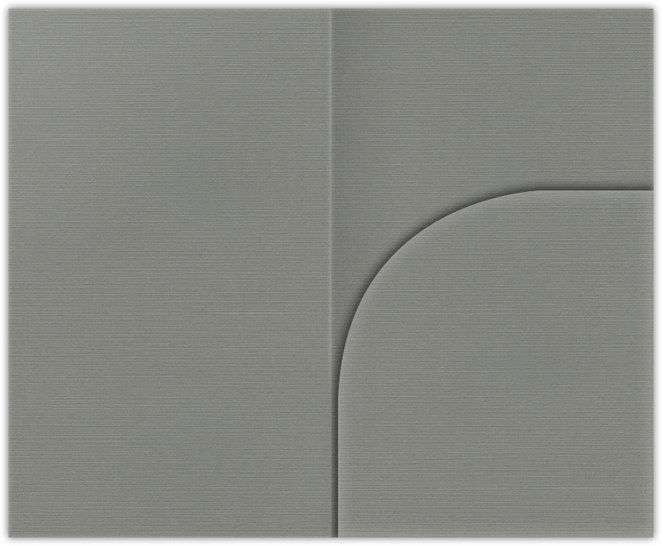 Sterling Gray Linen 100lb 2 3/4 x 4 1/2 One Curved Pocket Key Card Holders with 3 Inch Pocket