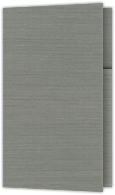 Sterling Gray Linen 100lb 2 3/4 x 4 1/2 One Curved Pocket Key Card Holders with 3 Inch Pocket