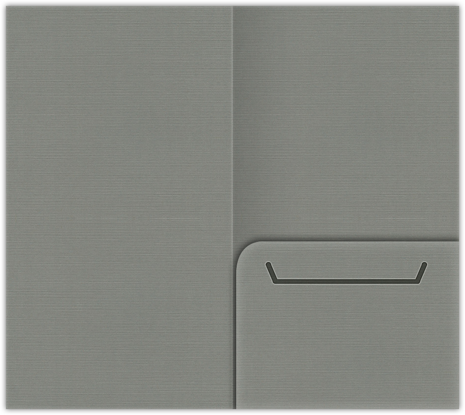 Sterling Gray Linen 100lb 3 3/8 x 6 One Pocket Key Card Holders with 2 1/2 Inch Pocket