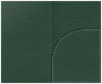 Deep Pine Linen 100lb 2 3/4 x 4 1/2 One Curved Pocket Key Card Holders with 3 Inch Pocket