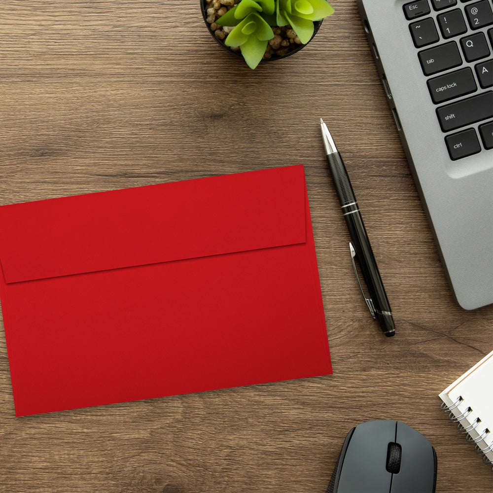 Red 24lb A9 Invitation Envelopes (5 3/4 x 8 3/4)
