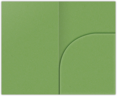 Gumdrop Green Vellum 100lb 2 3/4 x 4 1/2 One Curved Pocket Key Card Holders with 3 Inch Pocket