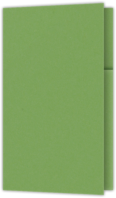 Gumdrop Green Vellum 100lb 2 3/4 x 4 1/2 One Curved Pocket Key Card Holders with 3 Inch Pocket