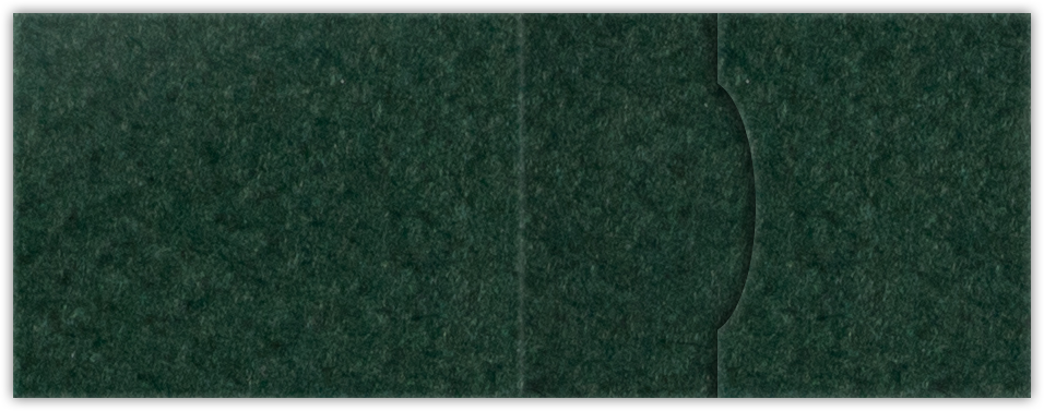 Hunter Green Felt 80lb 2 3/4 x 3 3/4 One Pocket Key Card Holders with 2 1/4 Inch Pocket