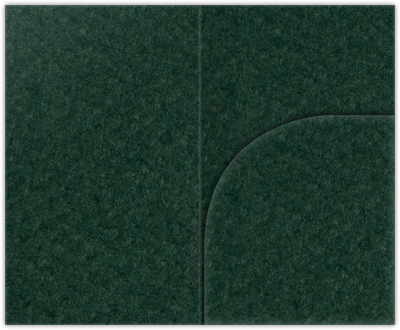 Hunter Green Felt 80lb 2 3/4 x 4 1/2 One Curved Pocket Key Card Holders with 3 Inch Pocket