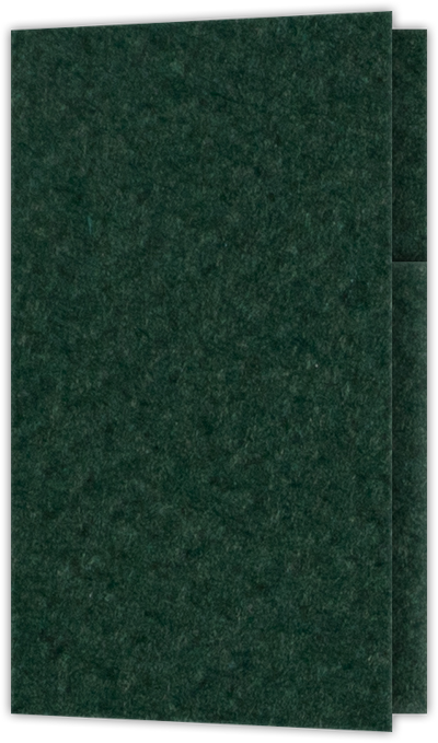 Hunter Green Felt 80lb 2 3/4 x 4 1/2 One Curved Pocket Key Card Holders with 3 Inch Pocket