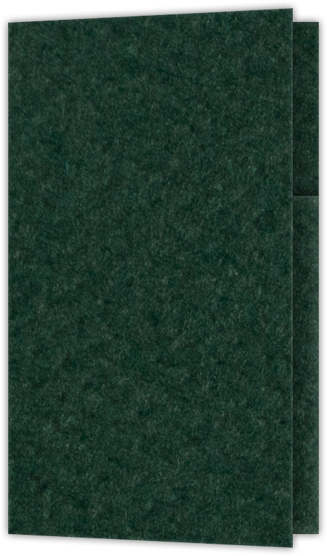 Hunter Green Felt 80lb 2 3/4 x 4 1/2 One Curved Pocket Key Card Holders with 3 Inch Pocket