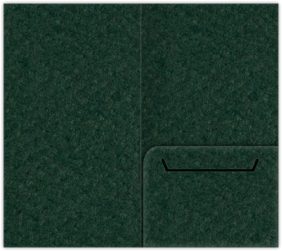 Hunter Green Felt 80lb 3 3/8 x 6 One Pocket Key Card Holders with 2 1/2 Inch Pocket