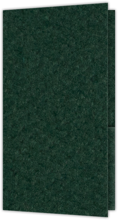 Hunter Green Felt 80lb 3 3/8 x 6 One Pocket Key Card Holders with 2 1/2 Inch Pocket