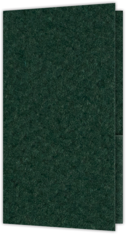 Hunter Green Felt 80lb 3 3/8 x 6 One Pocket Key Card Holders with 2 1/2 Inch Pocket