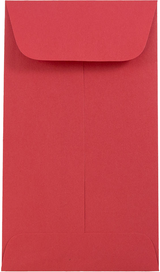 Red 24lb #6 Coin Envelopes (3 3/8 x 6)