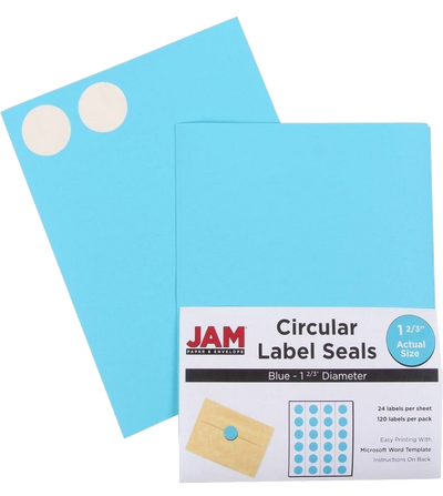 Assorted Brights Medium 1 2/3 Inch Round Labels